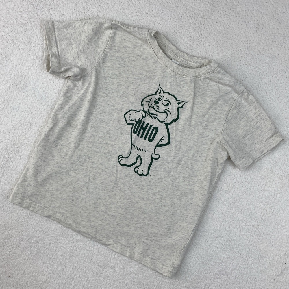 OHIO UNIVERSITY Youth Childrens T-Shirt Size‎ 5/6 Rufus Bobcats Short Sleeve Tee